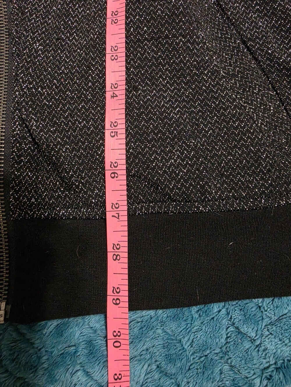 Torrid Knit Lurex Bomber Jacket Black Metallic Size 4 NWOT Plus Zip Front image 10
